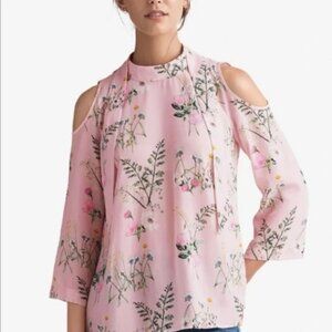 Sz 24 Ellos floral cold shoulder blouse
